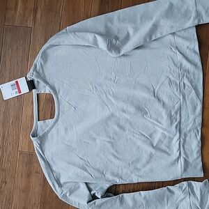 Womens Nike Yoga Dri fit Size L Gray Sweatshirt